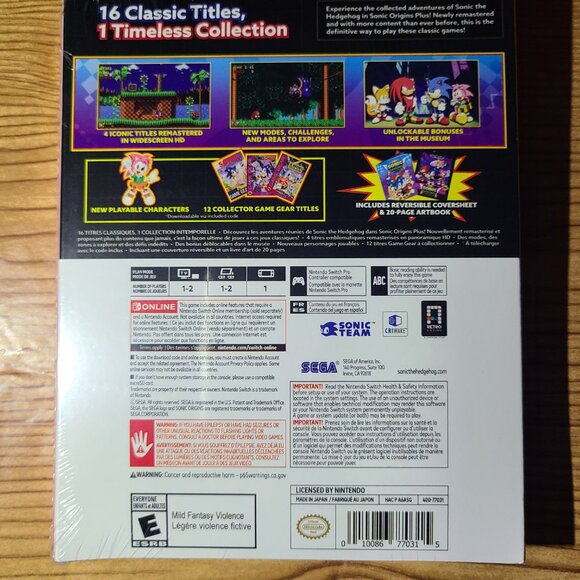 Sonic Origins Plus Nintendo Switch Game (NEW) - Picture 2 of 2